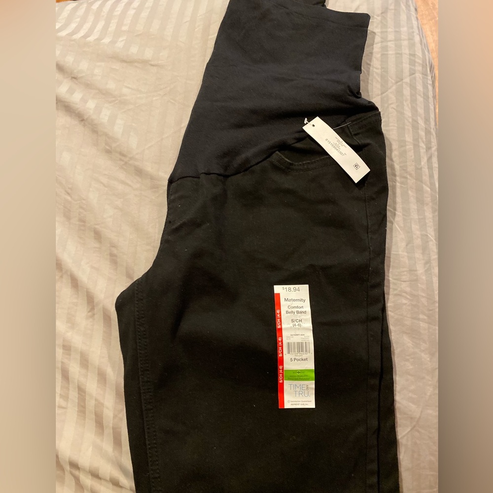 Brand new maternity pants with belly band